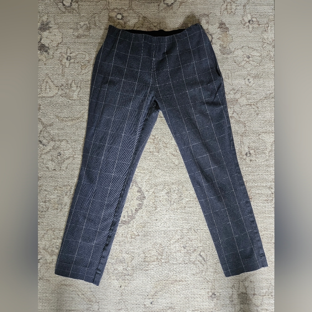 a new day Women's Blue Checkered Ankle Pants.